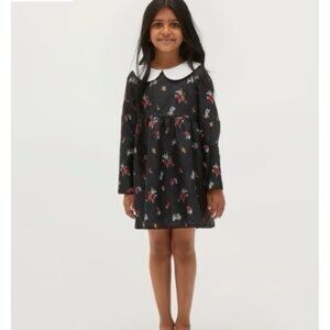Hill House Black and Red Casual Sundress with Peter Pan Collar